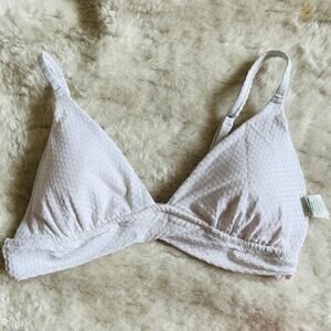 NWT Aerie | White Polka Dot Padded Bikini Swim Top | Size M | Adjustable Straps